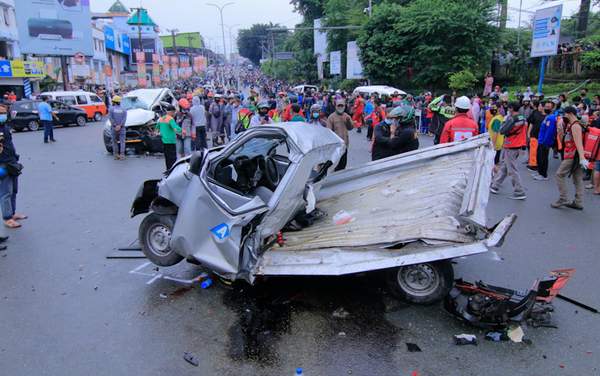 Kecelakaan di Muara Rapak, Januari lalu.