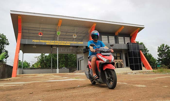 SIAP SIAGA: Salah satu posko karhutla di Kecamatan Sambaliung.