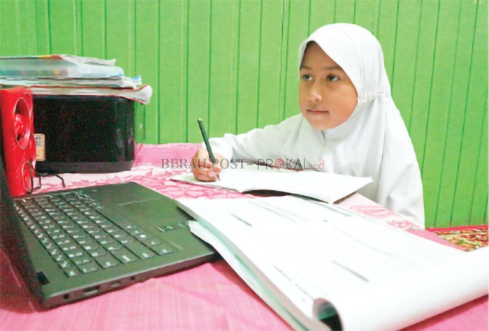 MASIH PJJ: Kabuaten Berau belum menerapkan pembelajaran tatap muka. Disdik Berau masih melihat perkembangan kasus Covid-19.