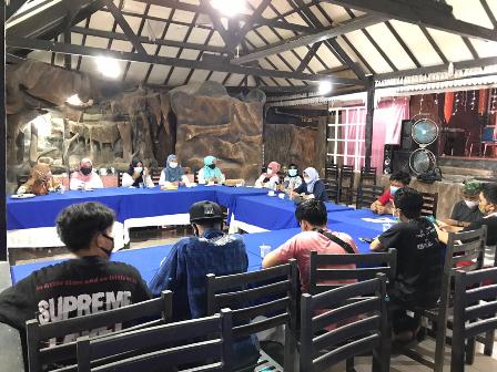 JELANG PELANTIKAN: Cabang olahraga senam saat rapat pemantapan pelantikan kepengurusan 2020-2024.