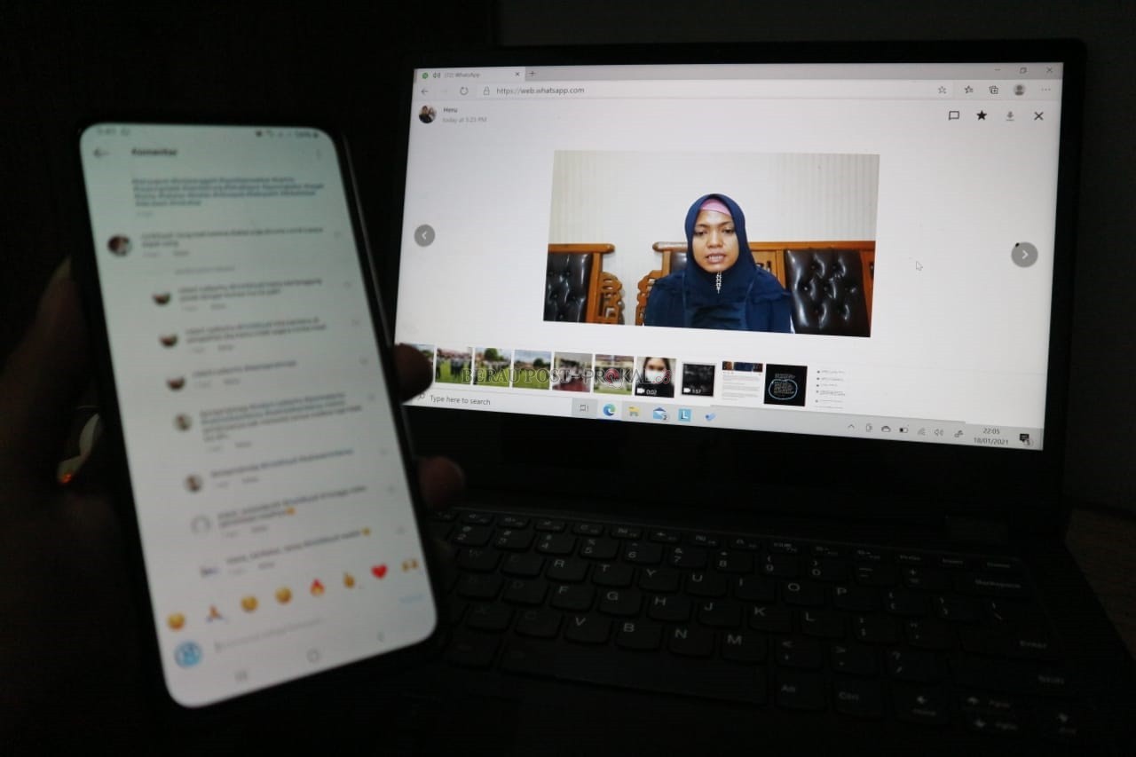 MINTA MAAF: Seorang warga menyampaikan permintaan maaf karena komentarnya di media sosial yang menganggap pasien meninggal di-covid-kan untuk mendapat keuntungan (18/1).