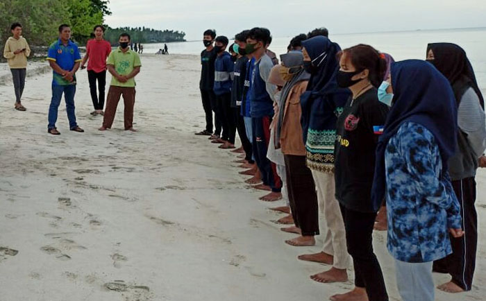 TETAP BERLATIH: Atlet tetap semangat menjalankan latihan meski di tengah pandemi. Salah satunya Cabor Dayung.