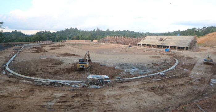 LEBIH LUAS: KONI Berau tetap inginkan perubahan ukuran lapangan Stadion Olimpic Mini di Teluk Bayur.