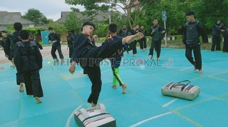 BERSIAP BERLATIH: Atlet pencak silat Berau akan memulai berlatih kembali sepuluh hari pasca Lebaran.