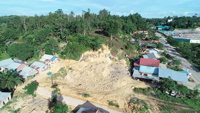 TITIK AKHIR: Lahan yang sudah dimatangkan untuk lokasi pembangunan RS tipe B, di kawasan Inhutani.