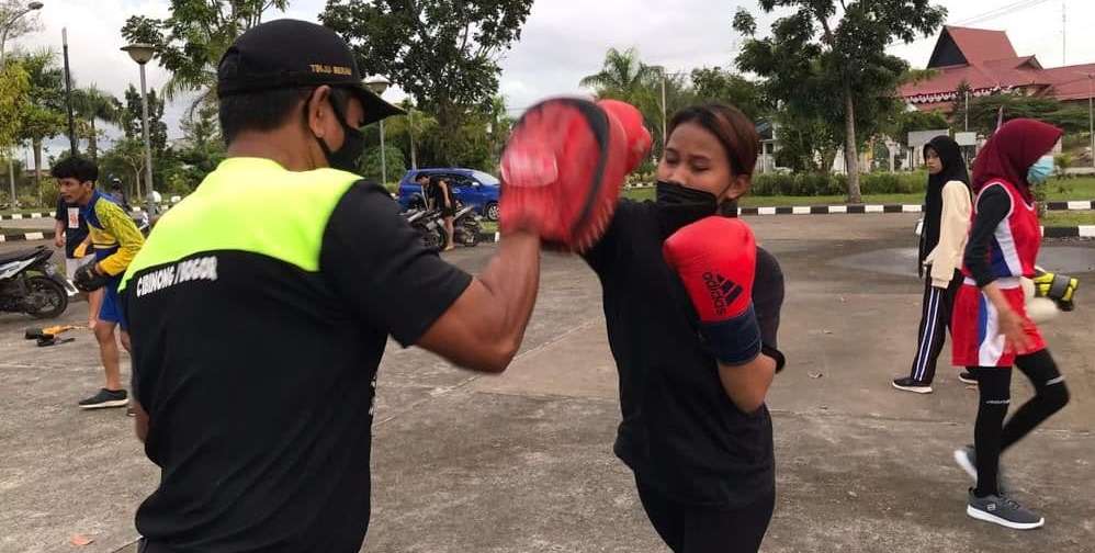 TAATI PROKES: Seluruhcabor diminta untuk memperhatikan prokes para atletnya selama menjalani latihan.