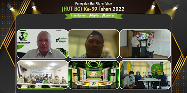 ADAPTASI DAN AKSELERASI: Kegiatan syukuran HUT ke-39 PT Berau Coal yang diselenggarakan secara virtual, Selasa (5/4).