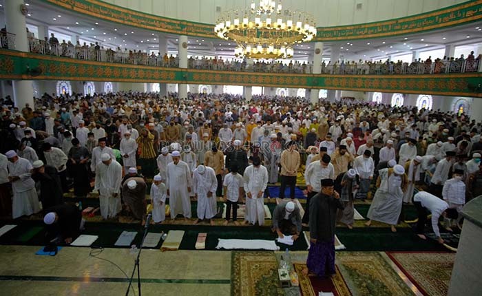 SALAT IDULADHA: Pelaksanaan salat Iduladha beberapa tahun lalu yang dipadati para jemaah.