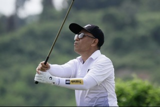 MERIAH: GM Operation PT Trakindo Utama Hananto Bentar turut hadir pada Trakindo Golf Tournament 2023 di lapangan golf Binungan, Sabtu (15/7) pagi.