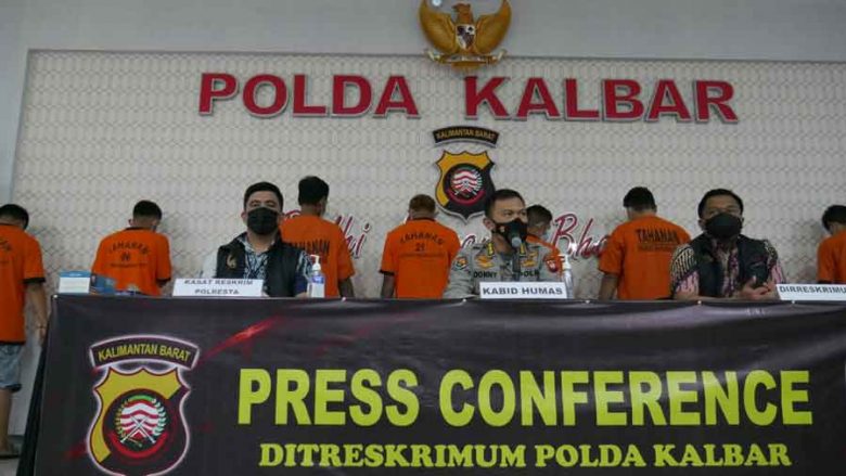 TANGKAP PENJAHAT: Direktorat Reserse dan Kriminal Umum Polda Kalbar menangkap ratusan pelaku kejahatan jalanan dalam kurun waktu enam bulan, sejak Januari hingga Juni 2021. ADONG/PONTIANAK POST