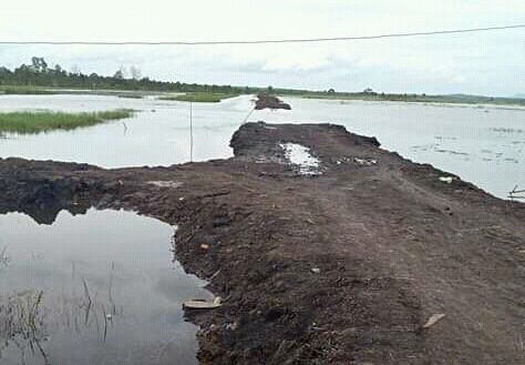 TANGGUL: Disini lokasi intan tenggelam setelah berenang bersama rekan-rekannya.