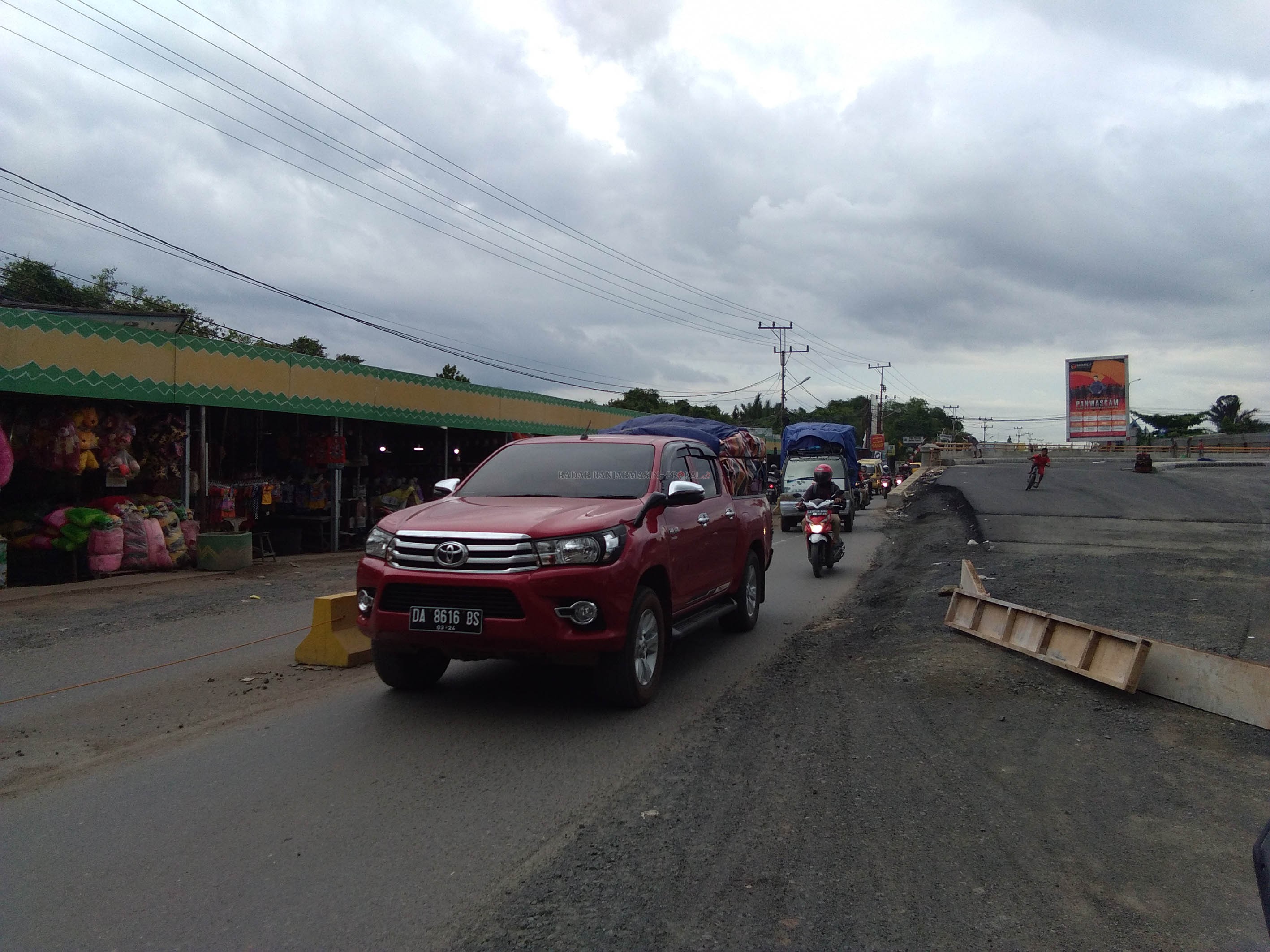BELUM DIFUNGSIKAN: Jembatan Berangas di Kabupaten Barito Kuala telah menelan dana Rp24 miliar.