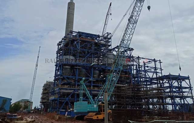 SEPI: Tidak terlihat adanya pekerja di lokasi pembangunan PLTU Asam-Asam Unit 5 dan 6 pada Selasa (12/2) siang.