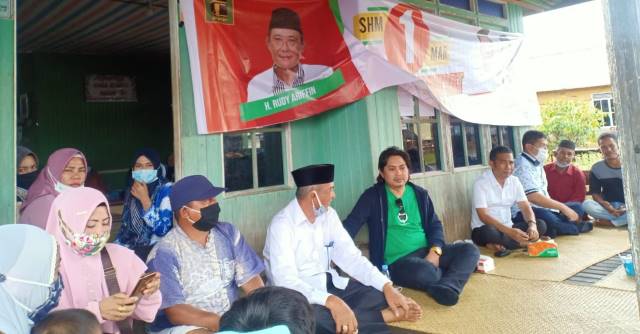 MARDANI: Mardani H Maming (baju kaos hijau) mengikuti kampanye paslon Syafruddin H Maming-Muh Alpiya Rakhman. | Foto Istimewa For Radar Banjarmasin