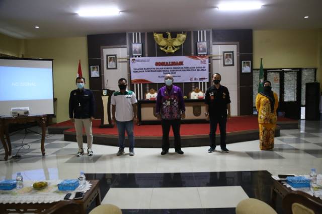 SOSIALISASI: Himpunan Pemuda Pelajar Mahasiswa Tanah Laut (Tala) (HPPMTL) menggelar kegiatan Sosialisasi tahapan kampanye dalam kondisi bencana non alam Covid-19 Pemilihan Gubernur dan Wakil Gubernur Kalimantan Selatan.