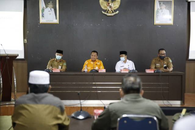 VIRTUAL: Bupati Sudian Noor mengikuti meeting bersama kepala daerah di Kalsel dalam rangka persiapan laporan keuangan tahun anggaran 2020.