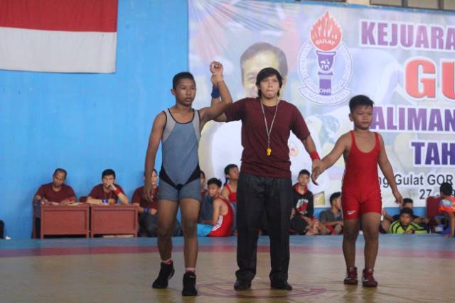 TERGODA PRESTASI: Gulat menjadi salah satu cabor yang banyak digandrungi anak-anak dan remaja di Banjarmasin.