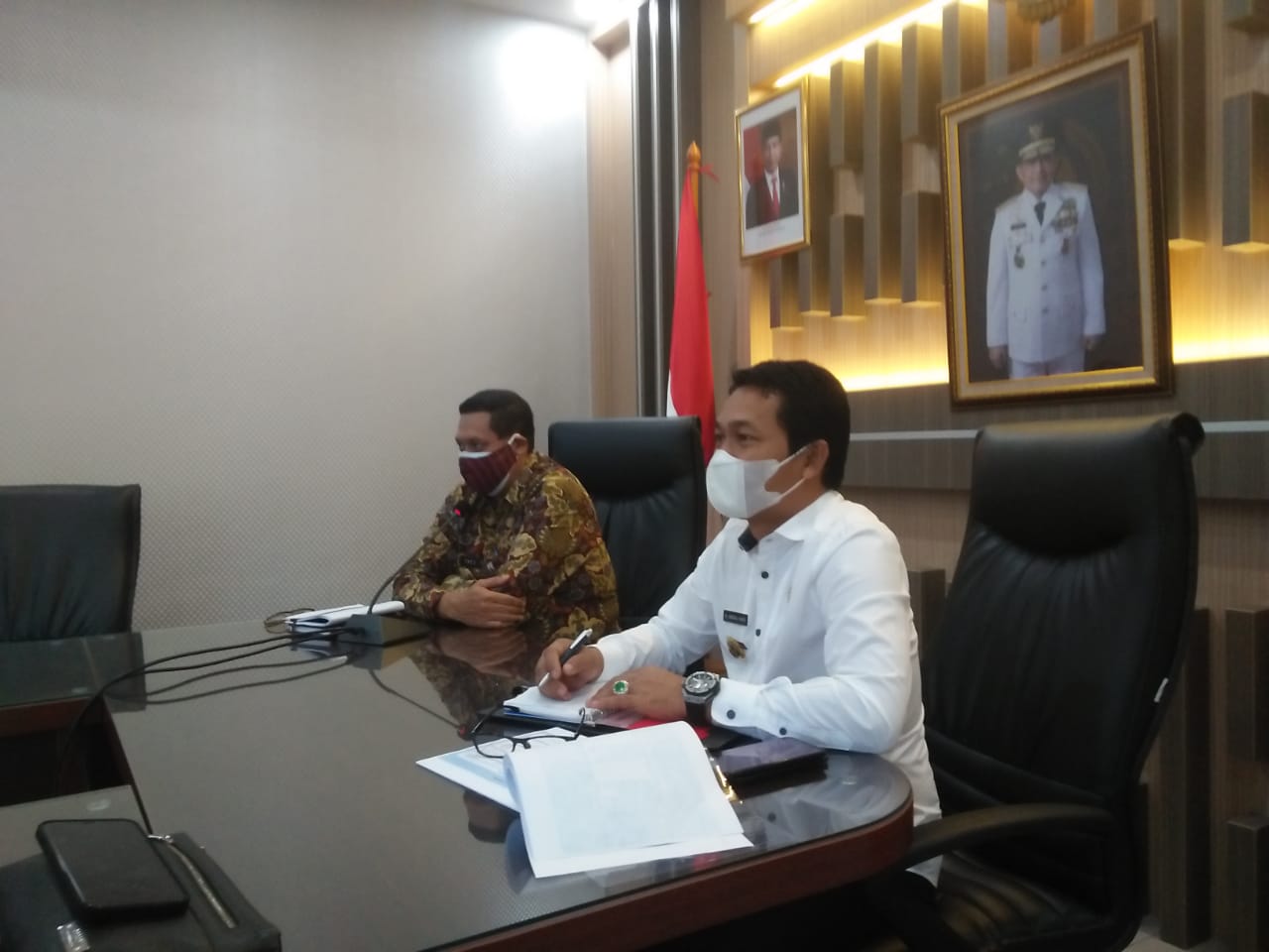 KUNJUNGAN : Bupati Balangan, Abdul Hadi (kanan) saat menyambangi Litbang Kemendagri. | FOTO REKI FOR RADAR BANJARMASIN.