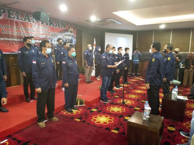 TEKAD JUARA: Suasana prosesi pelantikan Perkemi Banjarmasin di Hotel Nasa Banjarmasin, Sabtu (10/4).