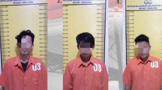 TAK BERKUTIK: Para pelaku diduga mengedar sabu yang ditangkap di salah satu bengkel di Desa Sei Pimping, Kecamatan Tanjung, Kabupaten Tabalong.