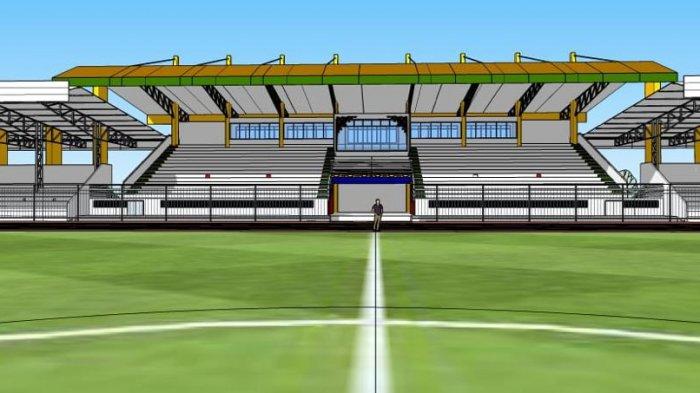 TARAF INTERNASIONAL: Maket tribun inggris Stadion 17 Mei Banjarmasin. | FOTO: IST