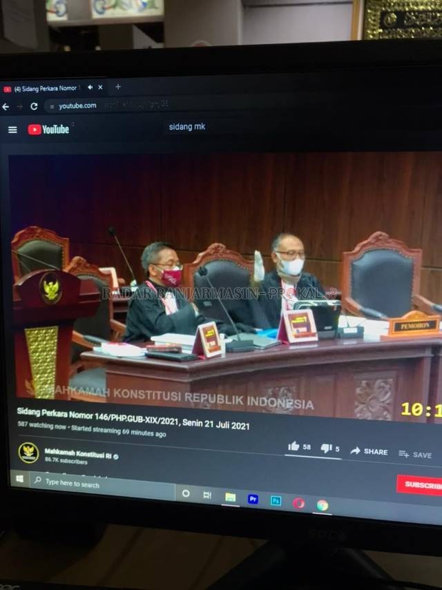 TAYANG LAGI: Suasana sidang sengketa perselisihan hasil pemilihan, di Mahkamah Konstitusi (MK) beberapa hari yang lalu. | FOTO: M OSCAR FRABY/RADAR BANJARMASIN