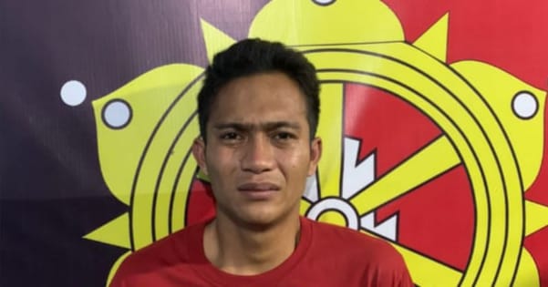 DITANGKAP: Tersangka Muhammad Zulkifli (23) warga Jalan Industri RT 009 RW 002 Desa Pandang Kecamatan Bati-bati dan saat ini sudah diamankan di Mapolres Bati-bati.