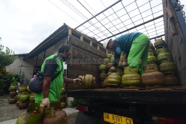 HAK WARGA MISKIN: HET tabung melon ini masih Rp17.500, Hiswana Migas meminta dinaikkan menjadi Rp21 ribu per tabung. | FOTO: DOKUMEN RADAR BANJARMASIN