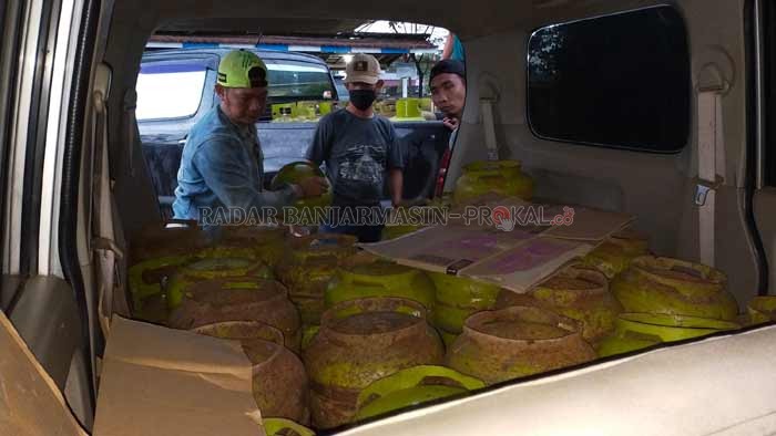 DISITA: Gas melon yang diamankan oleh Tim Pengawasan dan Penertiban LPG 3 Kilogram Tala di Kecamatan Kintap.