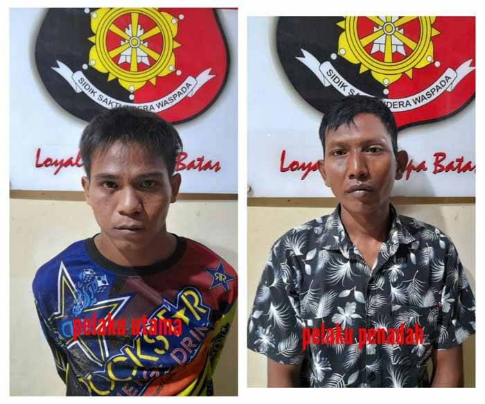 RESIDIVIS: Khairil Anwar (kiri) residivis kasus jambret diringkus setelah beraksi di Gang Purnama Banjarbaru, ia ditangkap setelah polisi terlebih dahulu meringkus penadah hape hasil jambret.