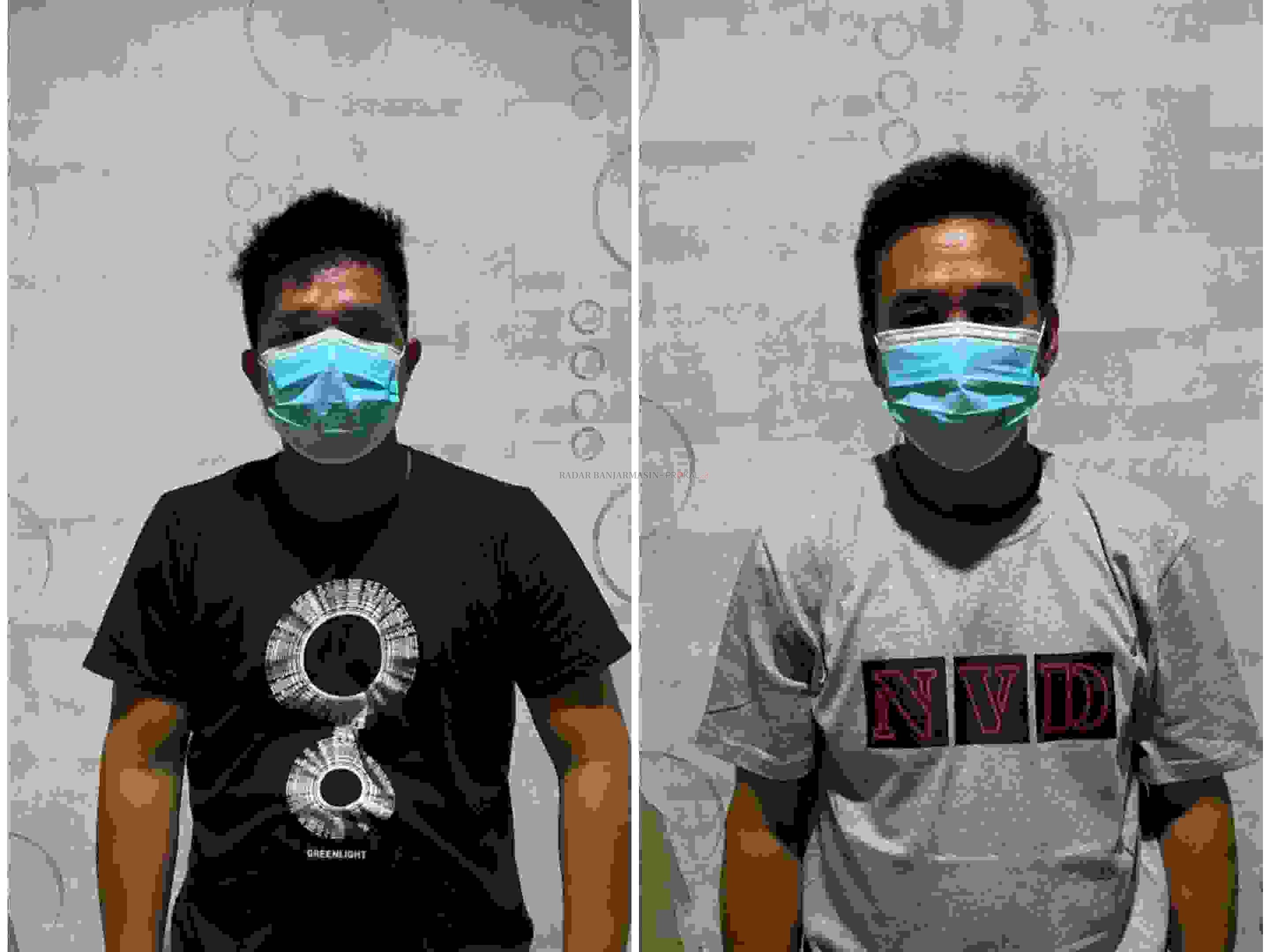 DITANGKAP: Beberapa pria berbadan besar membekuk NS (44) lelaki asal HST. Persis di pinggir jalan nasional Kalsel, Desa Angsana. NS sempat membuang parang yang diduga ia pakai membacok Jurkani.