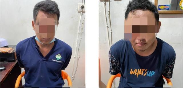 DUA PELAKU : Para pelaku yang berhasil diamankan jajaran Polres Tabalong.