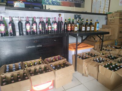 RATUSAN MIRAS: Barang bukti minuman keras yang diamankan jajaran Polres Tabalong.