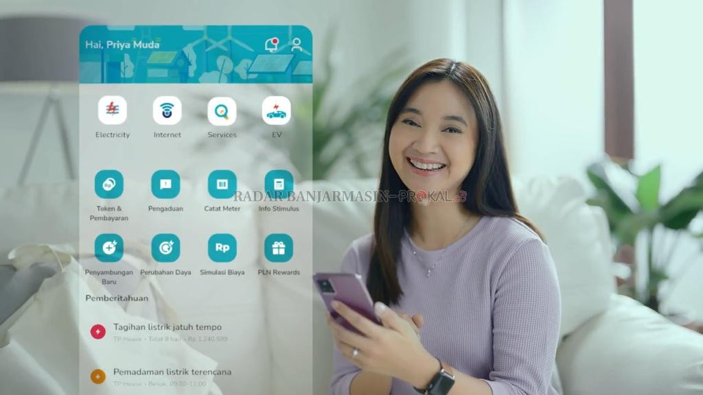 KEMUDAHAN: PT PLN (Persero) memberikan kemudahan dalam membayar tagihan dan membeli token listrik melalui aplikasi PLN Mobile. | FOTO: PLN FOR RADAR BANJARMASIN