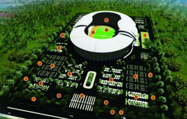 MASIH AWAL: Beginilah rencana desain stadion yang coba diusulkan ke pemerintah pusat untuk dibangun di Banjarbaru. | Foto: DPUPR Banjarbaru for Radar Banjarmasin