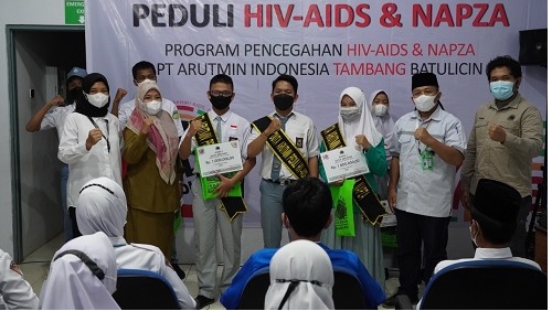 KERJA SAMA: PT Arutmin Indonesia Tambang Batulicin bekerja sama dengan Dinas Kesehatan Tanah Bumbu dan Polres Tanah Bumbu Kalimantan Selatan dalam pemilihan Duta Arutmin Peduli HIV AIDS dan NAPZA. | FOTO: ARUTMIN FOR RADAR BANJARMASIN.