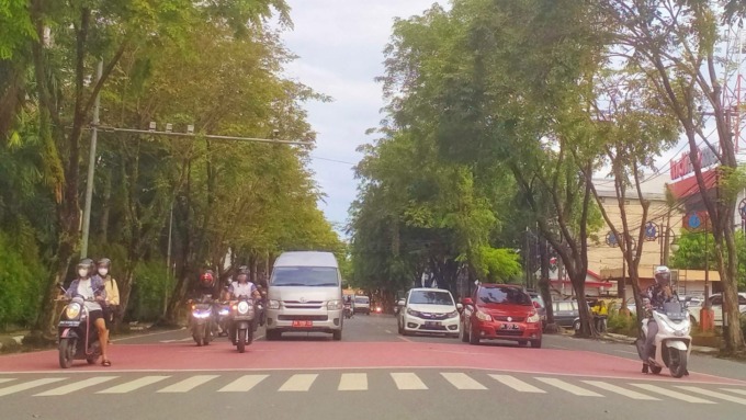 KAMERA PENGINTAI: Salah satu titik kamera ETLE di Banjarmasin yang siap memotret pelanggar lalu lintas.