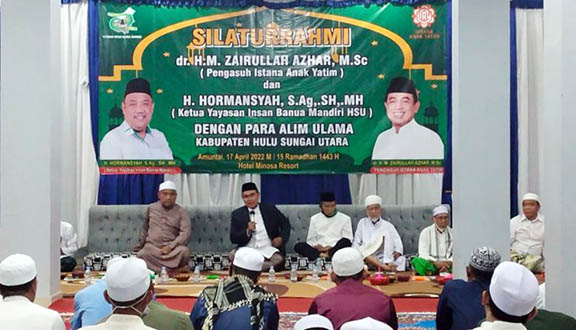 SAFARI: Bupati Tanbu HM Zairullah Azhar bersilaturahmi ke HSU, akhir pekan tadi.