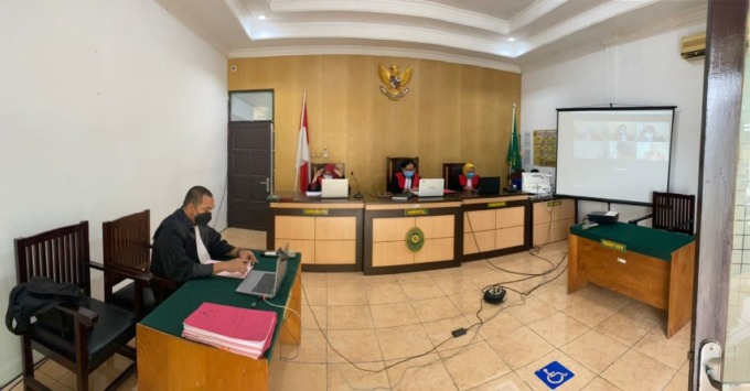 SIDANG: Kasus pembunuhan di depan kafe 88 Kecamatan Tapin Utara sudah putusan di Pengadilan Negeri Rantau. FOTO : FOTO BY KEJAKSAAN TAPIN FOR RADAR BANJARMASIN