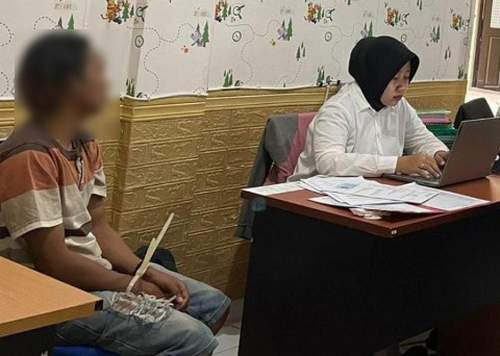 TERIMA GANJARAN: SS akan meringkuk lama di penjara karena tega memperkosa kakak ipar sendiri. FOTO: polres for Radar