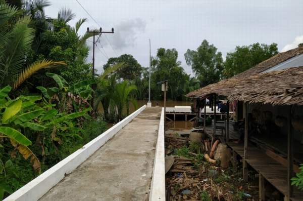 HAMPIR RAMPUNG: Selter air yang dibangun Dishub Banjarmasin di kawasan Kuin Kacil, Kecamatan Banjarmasin Selatan. | FOTO: WAHYU RAMADHAN/RADAR BANJARMASIN