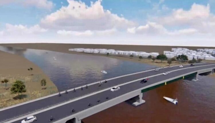 Gambar perencanaan Jembatan Pramuka-Sungai Gampa yang membentang di atas Sungai Martapura. | Foto: Dinas PUPR Banjarmasin