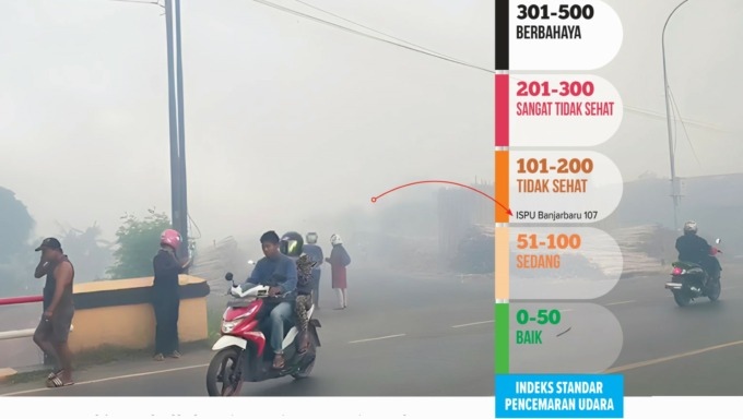 KABUT : Kawasan Pengayuan, Liang Anggang tertutup kanut asap akibat karhutla pada 16 Agustus lalu | FOTO: FADLAN ZAKIRI/RADAR BANJARMASIN
