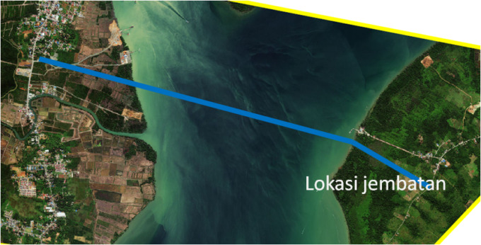 Rencana lokasi pembangunan Jembatan Pulau Laut. | FOTO: ADM