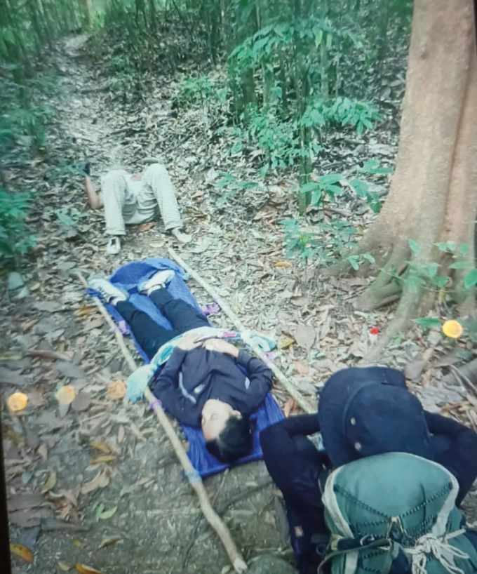 LEMAS: Salah satu pendaki Gunung Halau-Halau yang mengalami drop dan meminta bantuan evakuasi.
