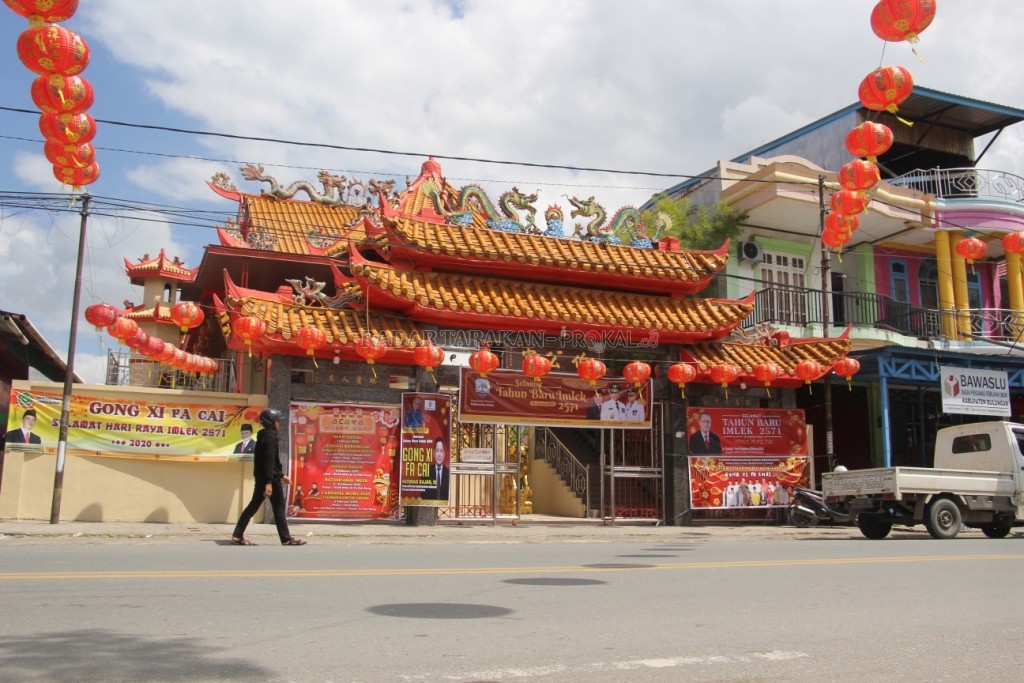 BERSEJARAH: Kelenteng Ta Pek Kong yang berlokasi di Jalan Jenderal Sudirman diyakini sebagai kelentang tertua di Kaltim dan Kaltara.