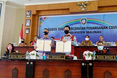 TERBUKTI: Salah satu bukti pembangunan berbasis komunitas di Malinau mampu menyejahterakan rakyat dengan pengelolaan keuangan yang baik sehingga laporan keuangan Pemkab Malinau enam kali berturut-turut meraih opini WTP dari BPK RI./DOK