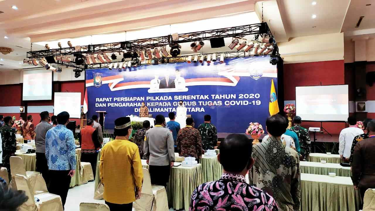 DIHADIRI MENDAGRI: Acara persiapan pilkada serentak di Kaltara yang langsung dibuka Mendagri, Tito Karnavian, Jumat (16/7) siang. YEDIDAH/RADAR TARAKAN