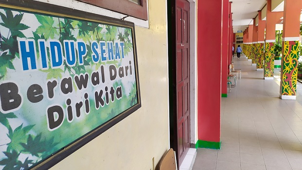 KESIAPAN SEKOLAH: Memastikan kesiapan pelaksanaan pembelajaran secara tatap muka di sekolah, sejumlah SMP di Nunukan rutin melakukan penyemprotan disinfektan./DOKUMENTASI DISDIKBUD NUNUKAN