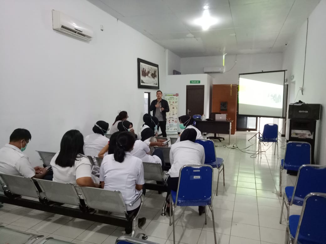 SOSIALISASI : Kegiatan sosialisasi manfaat BPJAMSOSTEK untuk tenaga NON ASN di RSAL ILYAS TARAKAN. FOTO : IST